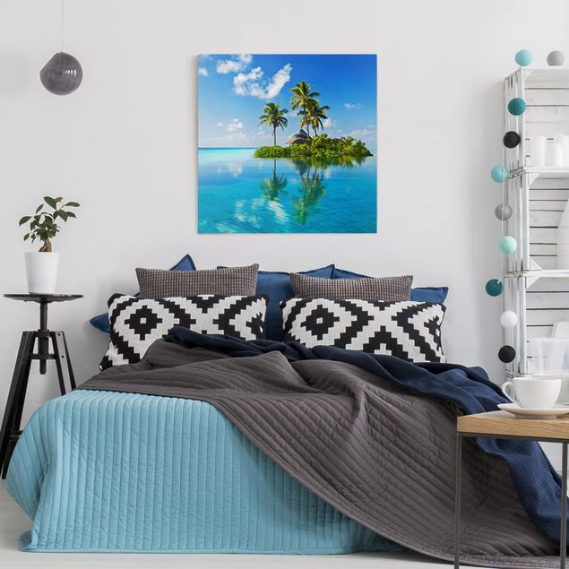 Wanddeko Schlafzimmer Tropisches Paradies
