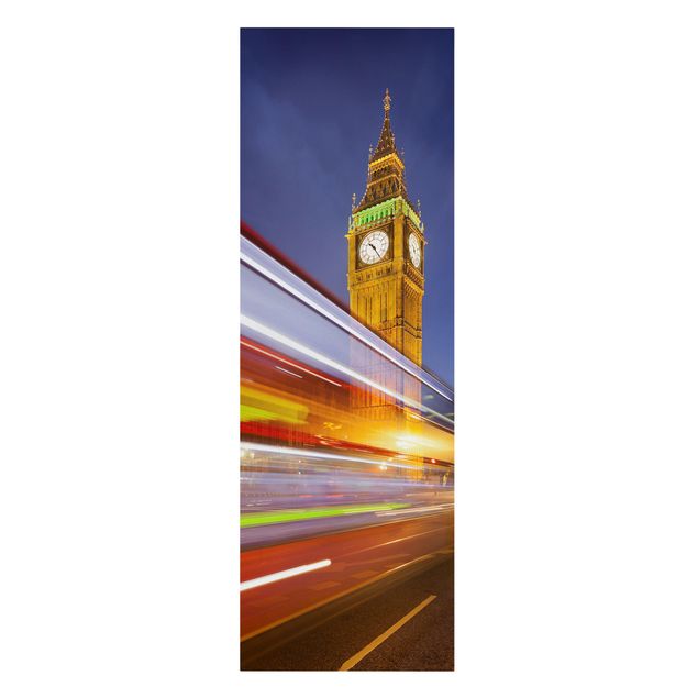 Wanddeko Flur Verkehr In London am Big Ben bei Nacht