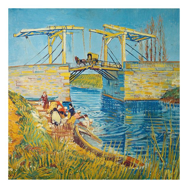 Pointillismus Bilder Vincent van Gogh - Zugbrücke in Arles