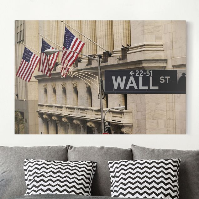 Wanddeko Wohnzimmer Wall Street