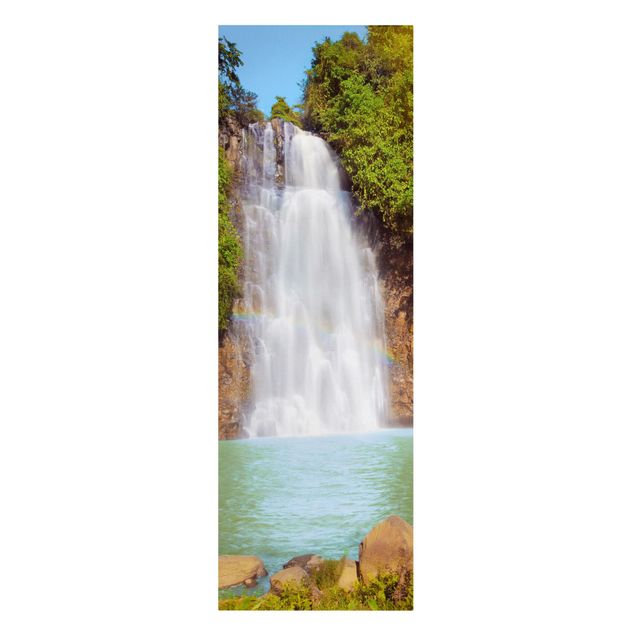 Wanddeko grün Wasserfall Romantik