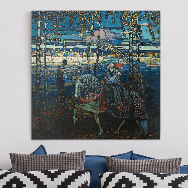 expressionistische Kunstdrucke Wassily Kandinsky - Reitendes Paar