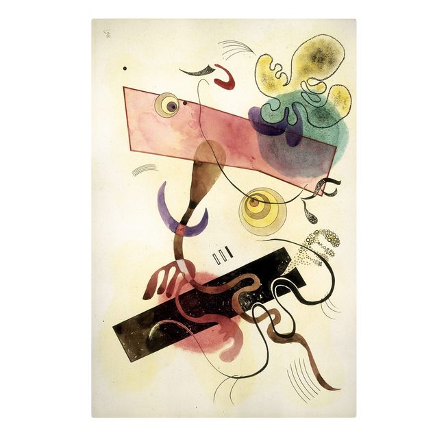 Leinwandbild Rose Wassily Kandinsky - Taches