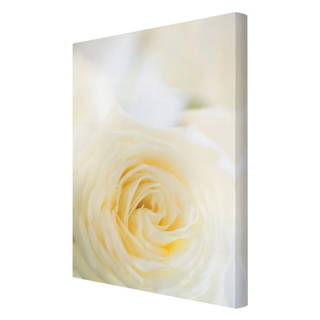 Wanddeko Esszimmer White Rose