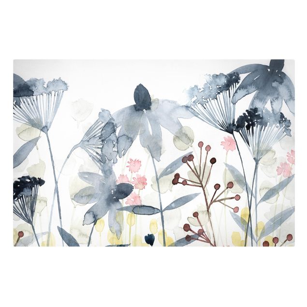 Wanddeko Esszimmer Wildblumen Aquarell II