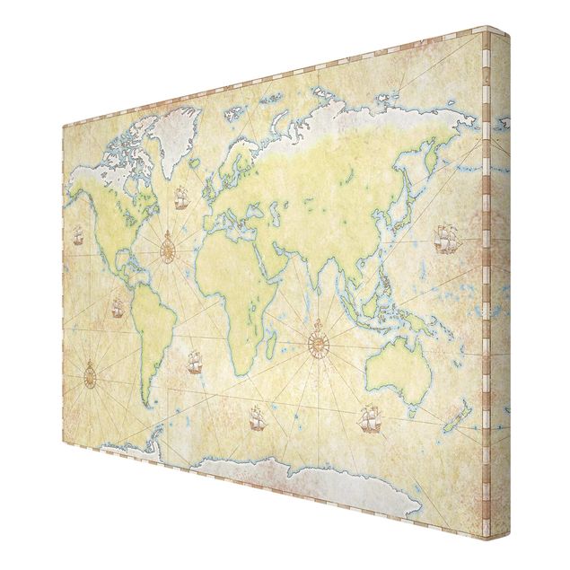 Wanddeko Jungenzimmer World Map
