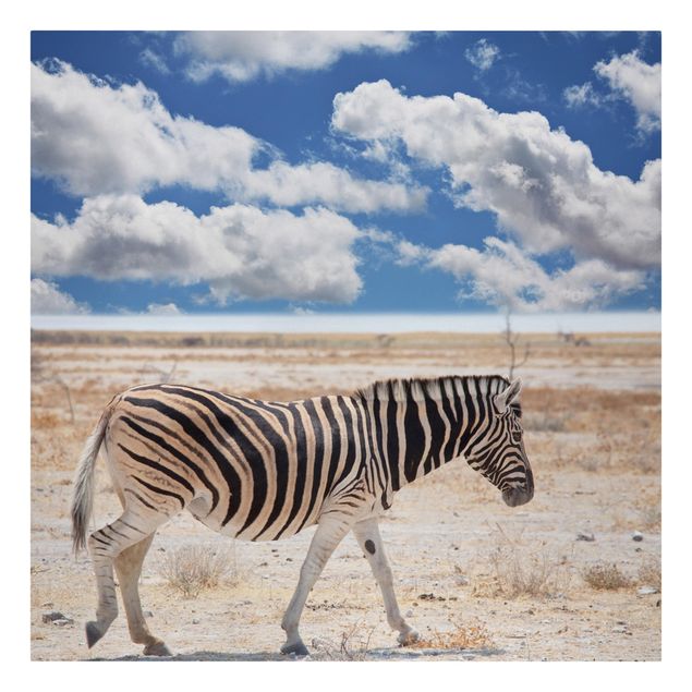 Wanddeko Büro Zebra in der Savanne