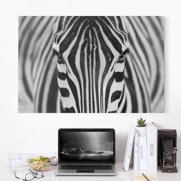 Wanddeko Küche Zebra Look
