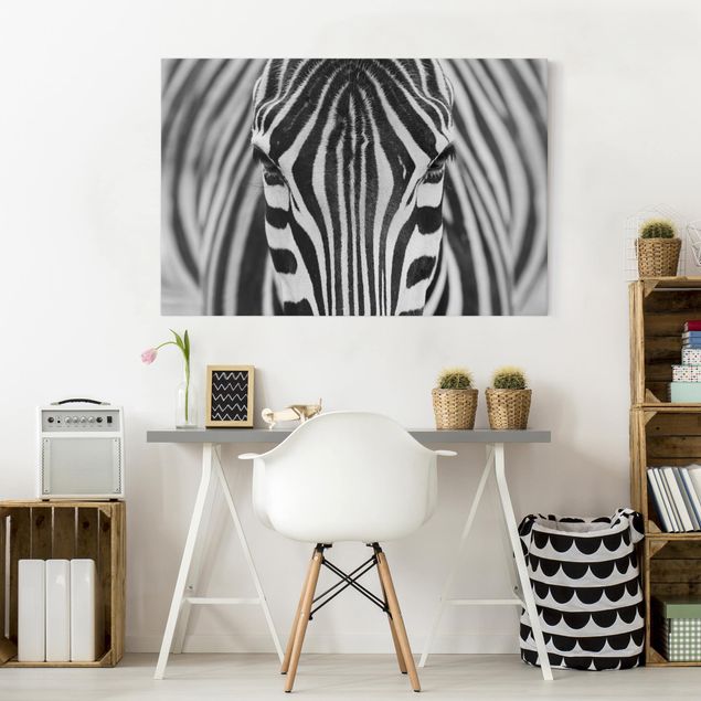 Wanddeko Schlafzimmer Zebra Look