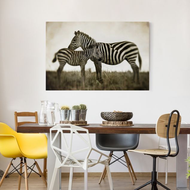 Wanddeko Schlafzimmer Zebrapaar