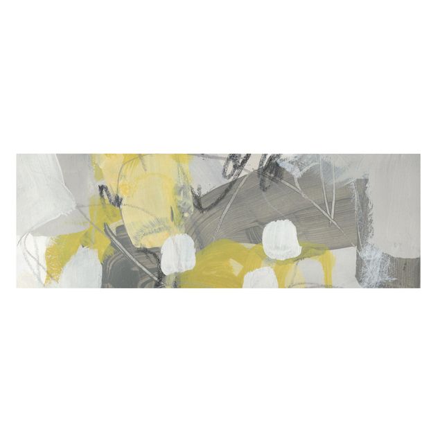 Wanddeko Esszimmer Zitronen im Nebel III