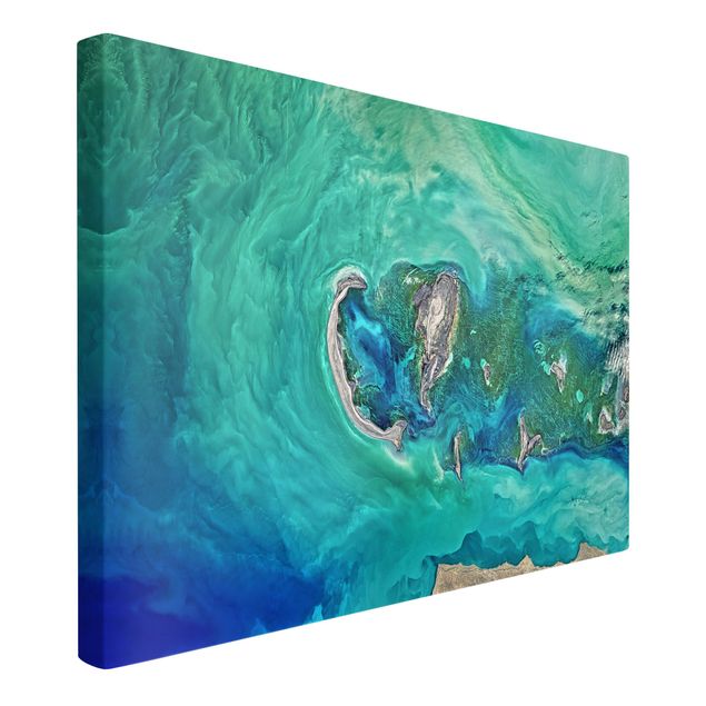 Wanddeko Esszimmer NASA Fotografie Kaspisches Meer