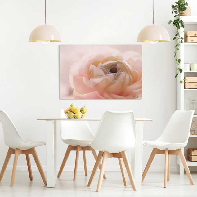 Wanddeko Schlafzimmer Rosa Blüte im Fokus