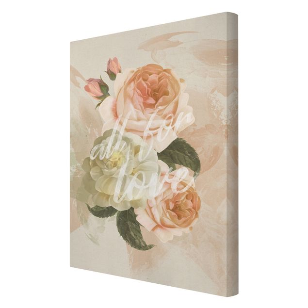 Wanddeko Büro Roses - All for Love