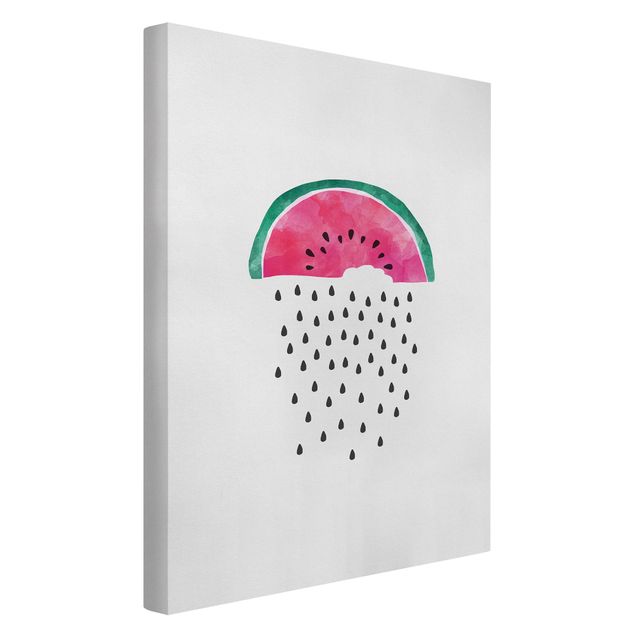 Wanddeko pink Wassermelonen Regen