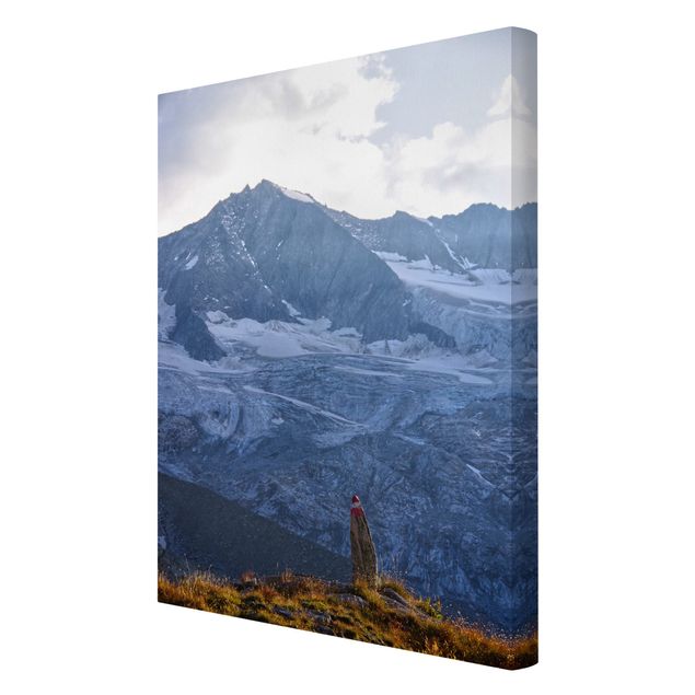 Wanddeko Büro Wegmarkierung in den Alpen