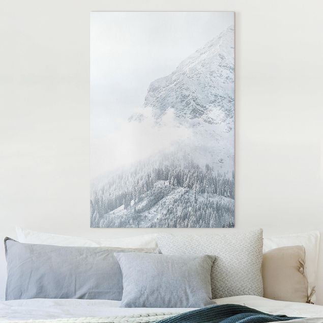 Wanddeko Schlafzimmer Weißer Nebel in den Bergen