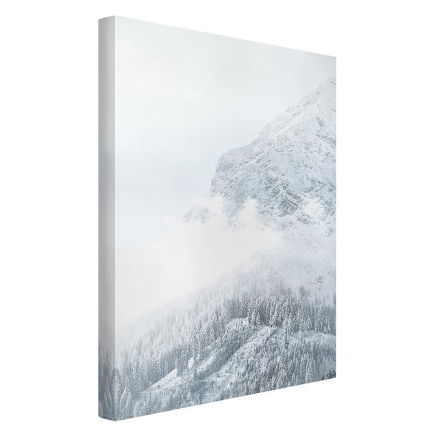 Wanddeko Esszimmer Weißer Nebel in den Bergen