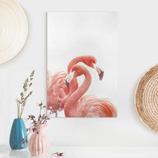 Wanddeko Wohnzimmer Zwei Flamingos