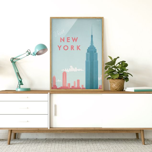 Wanddeko Wohnzimmer Reiseposter - New York