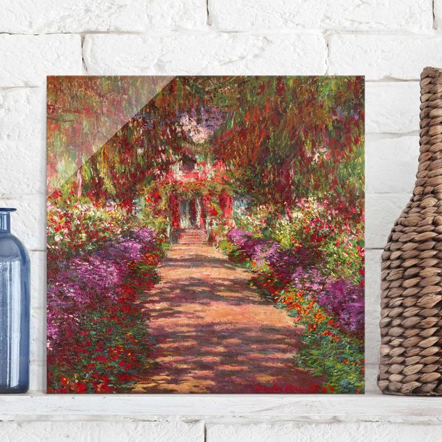 Wanddeko über Sofa Claude Monet - Weg in Monets Garten in Giverny
