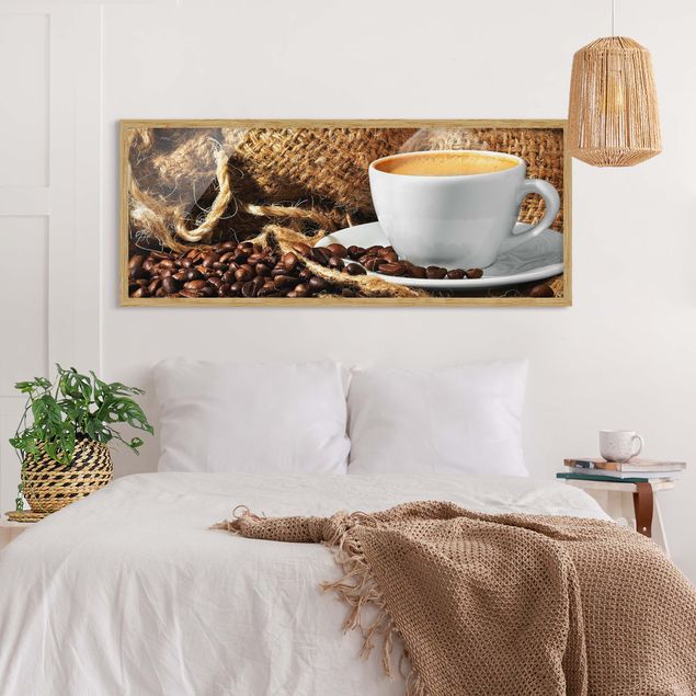 Wanddeko Esszimmer Kaffee am Morgen
