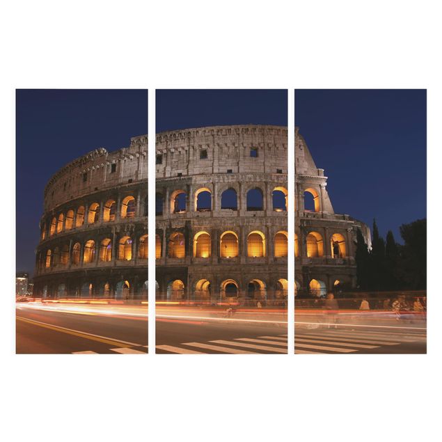 Wanddeko Büro Colosseum in Rom bei Nacht