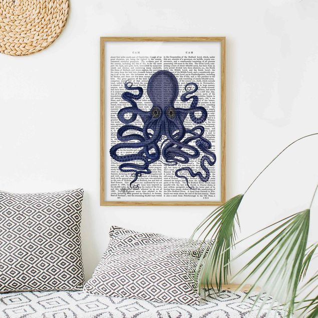 Wanddeko Schlafzimmer Tierlektüre - Oktopus