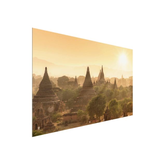 Wanddeko Esszimmer Sonnenuntergang über Bagan