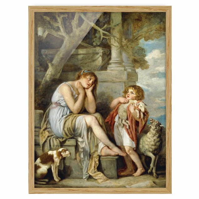 Wanddeko Esszimmer Jean Baptiste Greuze - L'Agneau Chéri