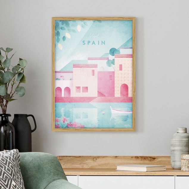Wanddeko Schlafzimmer Reiseposter - Spanien