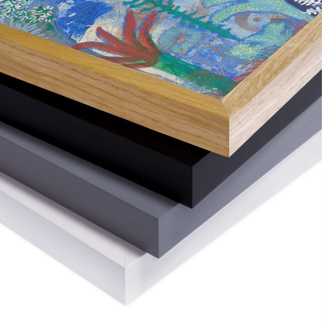 Bild mit Rahmen - Paul Klee - Versunkene Landschaft - Quadrat 1:1
