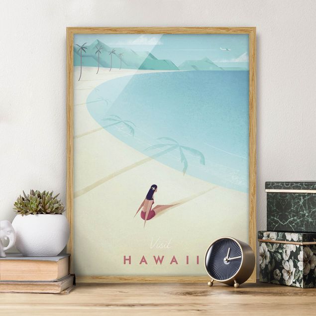 Strandbilder mit Rahmen Reiseposter - Hawaii