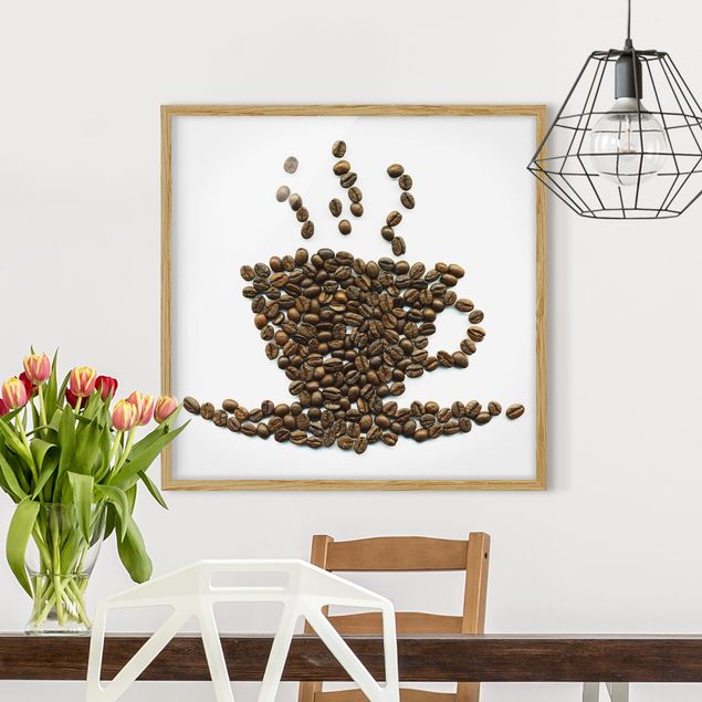 Wanddeko Esszimmer Coffee Beans Cup