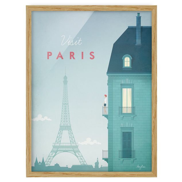 Wanddeko Schlafzimmer Reiseposter - Paris