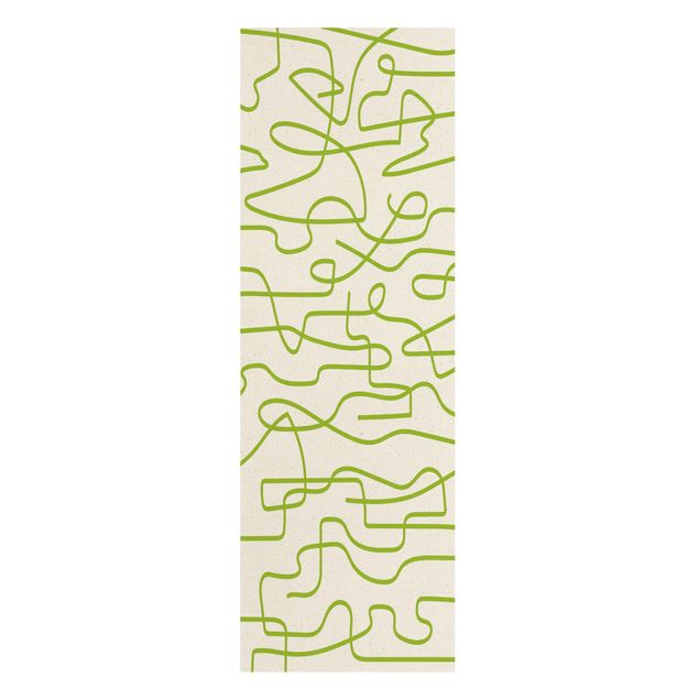 Wanddeko Praxis Abstrakter Linienfluss Grün