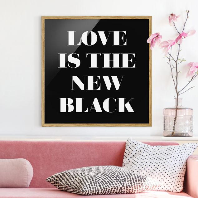 Wanddeko Wohnzimmer Love is the new black