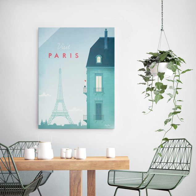 Glasbilder Paris Reiseposter - Paris