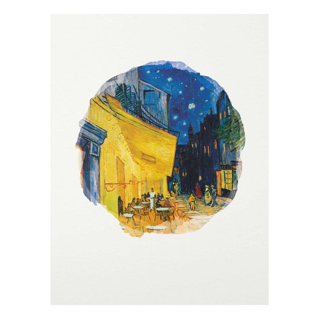 Pointillismus Bilder Wasserfarben - Vincent van Gogh - Café-Terrasse in Arles