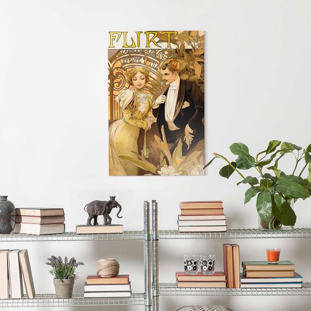 Wanddeko Küche Alfons Mucha - Werbeplakat für Flirt Biscuits