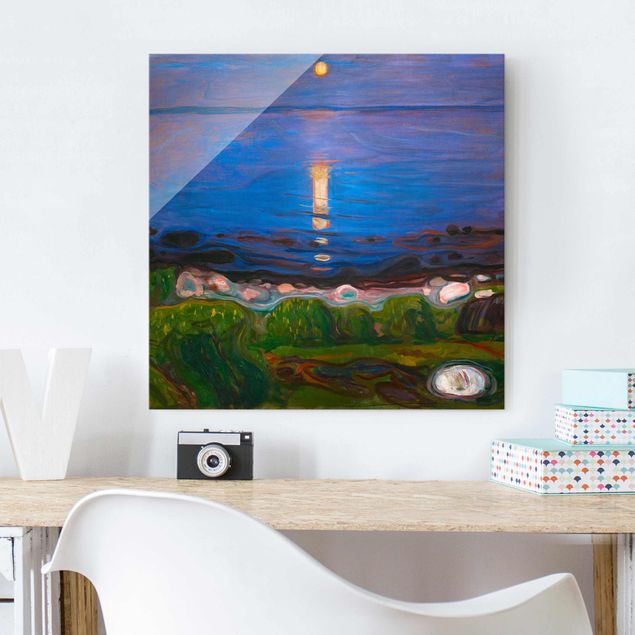 Wanddeko Esszimmer Edvard Munch - Sommernacht am Meeresstrand