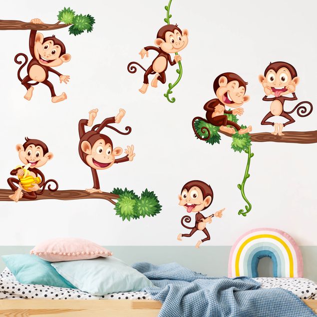 Kinderzimmer Deko Affenfamilie