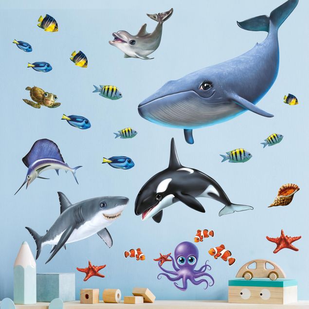 Wanddeko 3D Animal Club International - Tiere im Meer