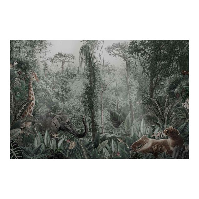 Wanddeko Esszimmer Antiker Dschungel