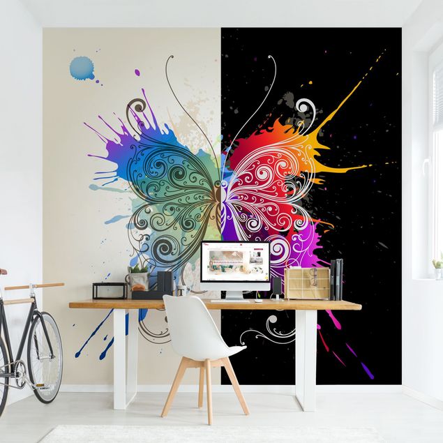 Wanddeko Büro Aquarell Kontrast