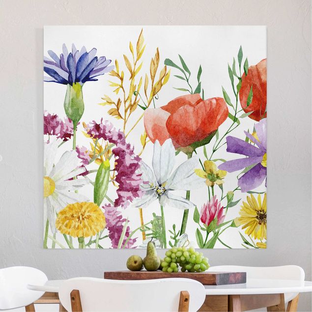 Wandbilder Mohnblumen Aquarellierte Blumen