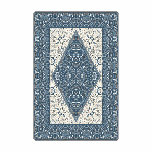 Wanddeko Praxis Arabischer Teppich in blau
