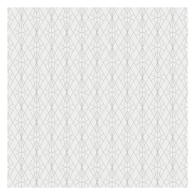 Wanddeko Esszimmer Art Deco Diamant Muster in Grau XXL