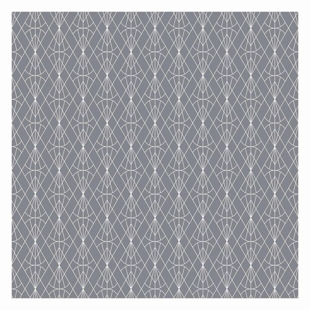 Wanddeko Esszimmer Art Deco Diamant Muster vor Grau XXL