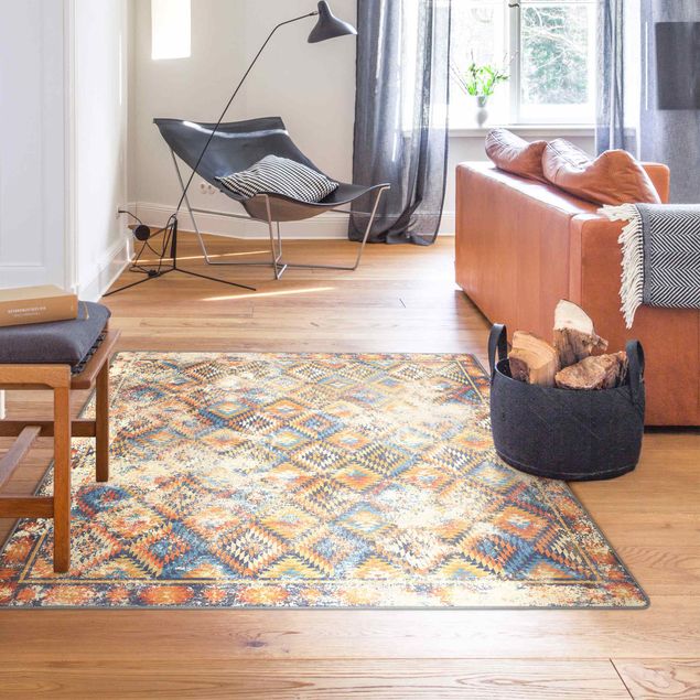 Wanddeko Wohnzimmer Außergewöhnlicher Kelim Teppich Vintage